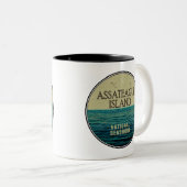 Assateague Island National Seashore Ocean Birds Zweifarbige Tasse (VorderseiteRechts)