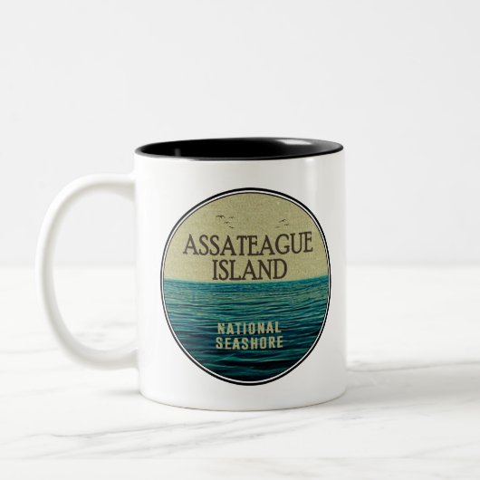 Assateague Island National Seashore Ocean Birds Zweifarbige Tasse (Links)