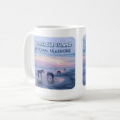 Assateague Island National Seashore Pferde Vintag Kaffeetasse (Vorderseite Links)