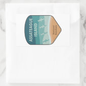 Assateague Island National Seashore Seagulas Rechteckiger Aufkleber (Tasche)