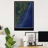Assateague Island National Seashway from Space Poster (Heimbüro)