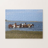Assateague Island Pferde auf offshore Puzzle (Horizontal)