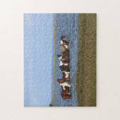 Assateague Island Pferde auf offshore Puzzle (Vertikal)