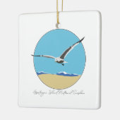 Assateague Island Sea Gull over Beach Keramikornament (Links)