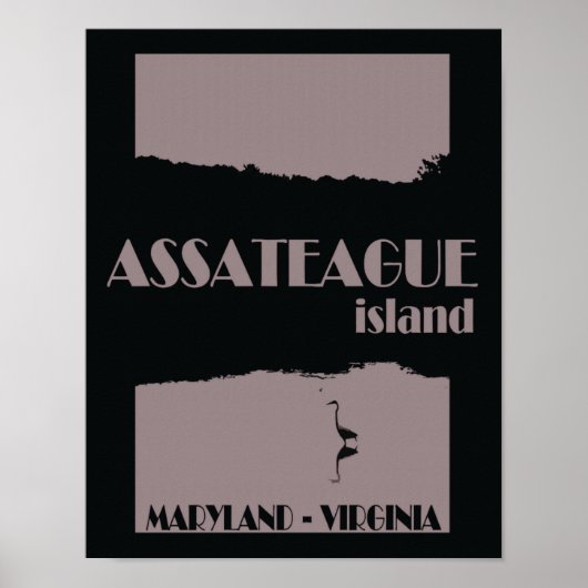 Assateague Island Travel Poster (Vorne)