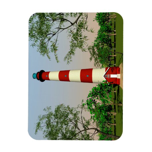 Assateague Lighthouse, Virginia Easterm Shore, Magnet (Vertikal)