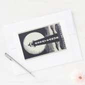 Assateague Lighthouse Virginia Moon Rechteckiger Aufkleber (Umschlag)