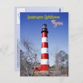 Assateague Lighthouse, Virginia Postkarte (Vorne/Hinten)