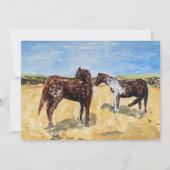 Assateague-Ponys Feiertagskarte (Vorderseite)
