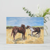 Assateague-Ponys Feiertagskarte (Stehend Vorderseite)