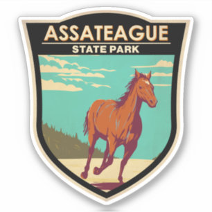 Assateague Staat Park Maryland Abzeichen Aufkleber