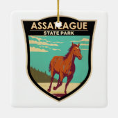 Assateague Staat Park Maryland Abzeichen Keramikornament (Rückseite)