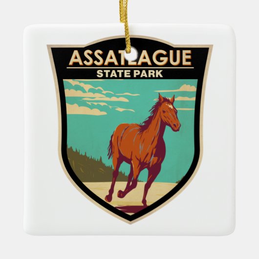 Assateague Staat Park Maryland Abzeichen Keramikornament (Vorderseite)