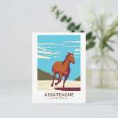Assateague Staat Park Maryland Abzeichen Postkarte (Stehend Vorderseite)
