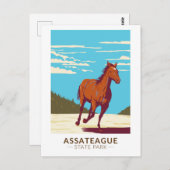 Assateague Staat Park Maryland Abzeichen Postkarte (Vorne/Hinten)
