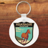 Assateague Staat Park Maryland Abzeichen Schlüsselanhänger (Vorderseite)