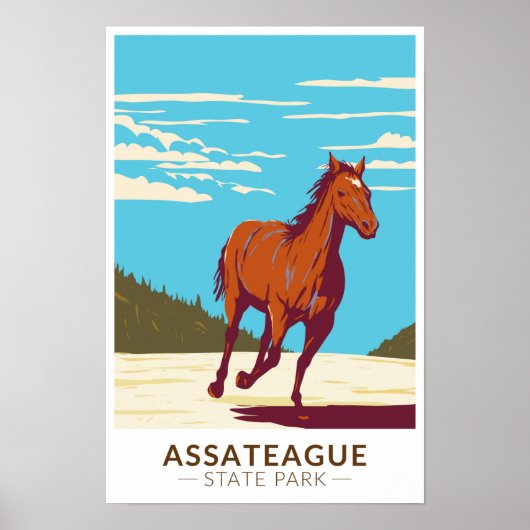 Assateague Staat Park Maryland Poster (Vorne)