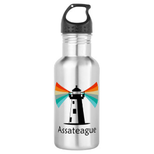 Assateague Virginia Leuchtturm Regenbogen Edelstahlflasche