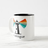 Assateague Virginia Lighthouse Rainbow Zweifarbige Tasse (Vorderseite Links)
