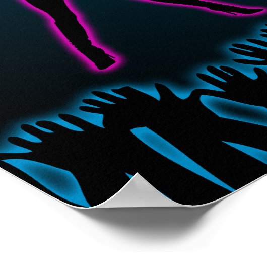 Assault Guitar Blacklight Poster (Ecke)