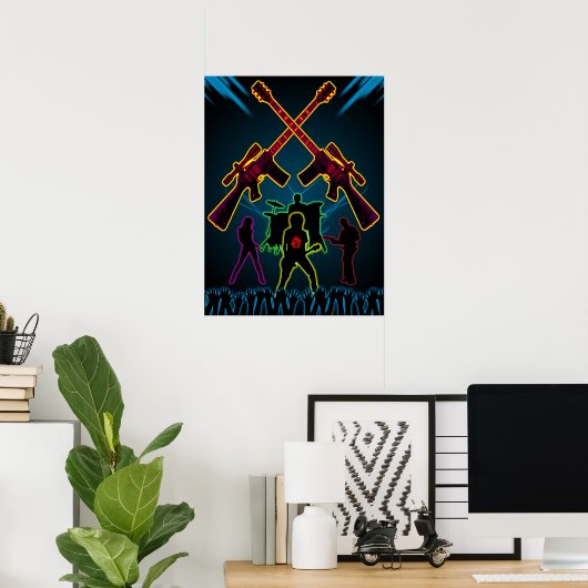 Assault Guitar Blacklight Poster (Heimbüro)