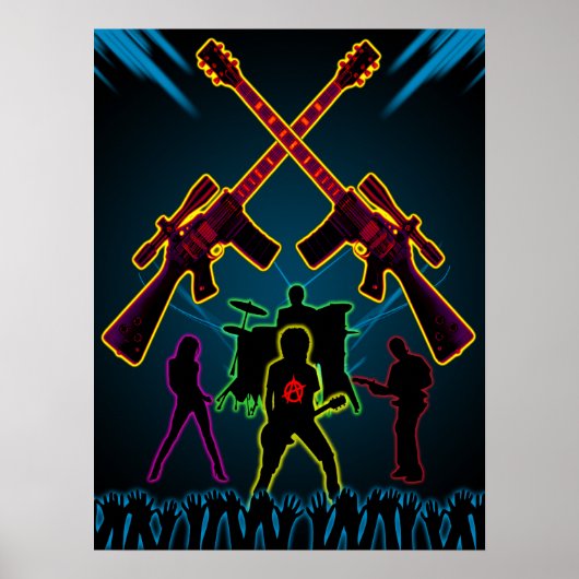 Assault Guitar Blacklight Poster (Vorne)