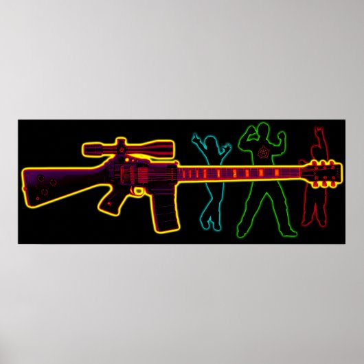 Assault Guitar Blacklight Poster (Vorne)