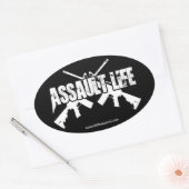 Assault Life - Old School AR Ovaler Aufkleber (Umschlag)