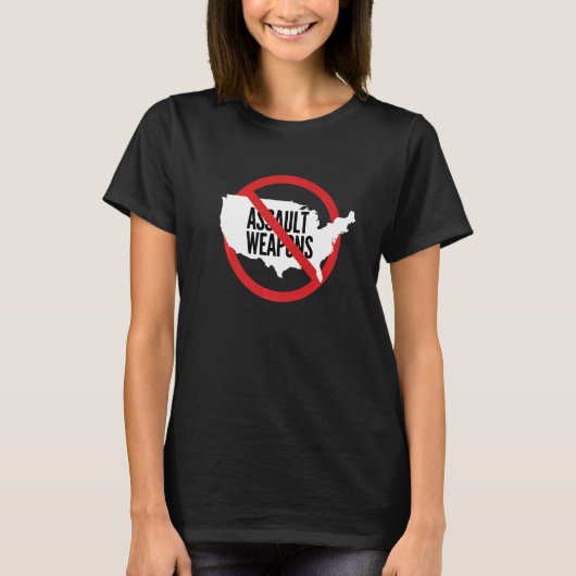 Assault Weapon Ban Sign Map USA Gun Kontrolle Ant T-Shirt (Vorderseite)