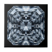 Asscher-Cut Diamond Macro - Spiegelhalle Fliese (Vorderseite)