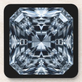 Asscher-Cut Diamond Macro - Spiegelhalle Getränkeuntersetzer (Vorderseite)