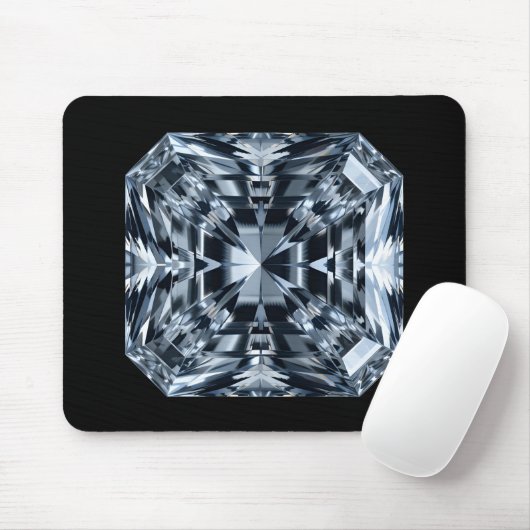 Asscher-Cut Diamond Macro - Spiegelhalle Mousepad (Mit Mouse)