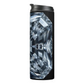 Asscher-Cut Diamond Macro - Spiegelhalle Thermosbecher (Nach rechts gedreht)