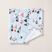 Asse in einem ebenen Muster, Badhandtuch Set (Waschlappen)