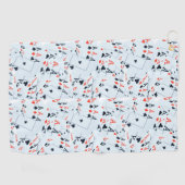 Asse in einem ebenen Muster, Golfhandtuch (Horizontal)