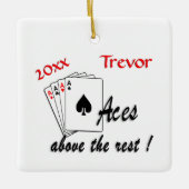 Asse oberhalb des Erholung-Namens n Datum Keramikornament (Vorderseite)