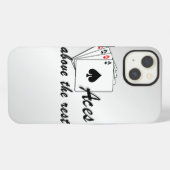 Asse über dem Rest Silber iPhone Hülle (Rückseite (Horizontal))