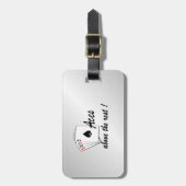 Asse über dem Silber der Erholung Gepäckanhänger (Vorderseite vertikal)