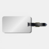 Asse über dem Silber der Erholung Gepäckanhänger (Rückseite horizontal)