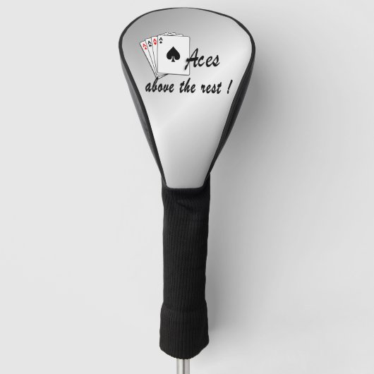 Asse über dem Silber der Erholung Golf Headcover (Vorderseite)