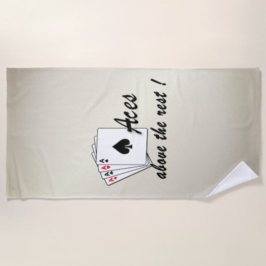 Asse über der Erholung Antikes Gold Strandtuch (Vorderseite)