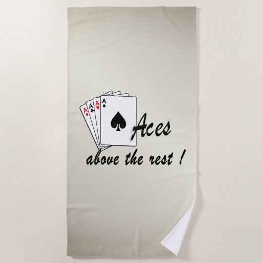 Asse über der Erholung Antikes Gold Strandtuch (Vorderseite)