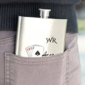 Asse über der Erholung Mit Monogramm Flachmann (Beispiel)