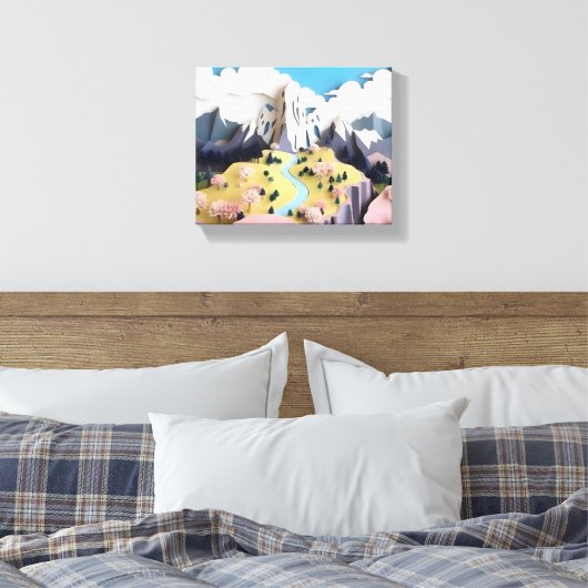 Assemblage Pastel Valley Leinwanddruck (Insitu (Schlafzimmer))