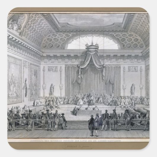 Assemblee des Notables unter Louis Quadratischer Aufkleber (Vorderseite)