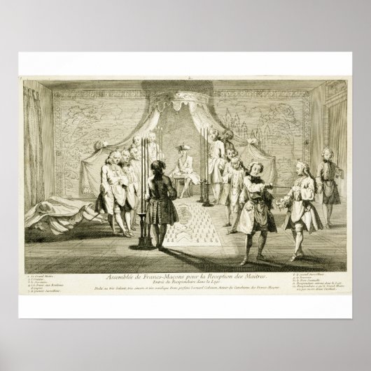 Assembly of Free Masons for the Initiation of a Ma Poster (Vorne)