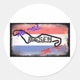 Assen - dort getan dem runder aufkleber