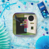 Asserting, abstract painting by Kandinsky, Pappteller (Party)