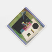 Asserting, abstract painting by Kandinsky, Serviette (Ecke)