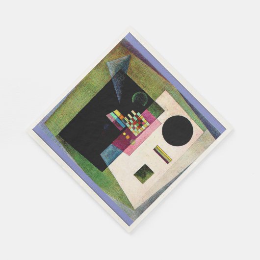 Asserting, abstract painting by Kandinsky, Serviette (Ecke)